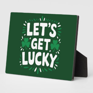 Lasst uns Glück haben Shamrock Lustiger St. Patric Fotoplatte