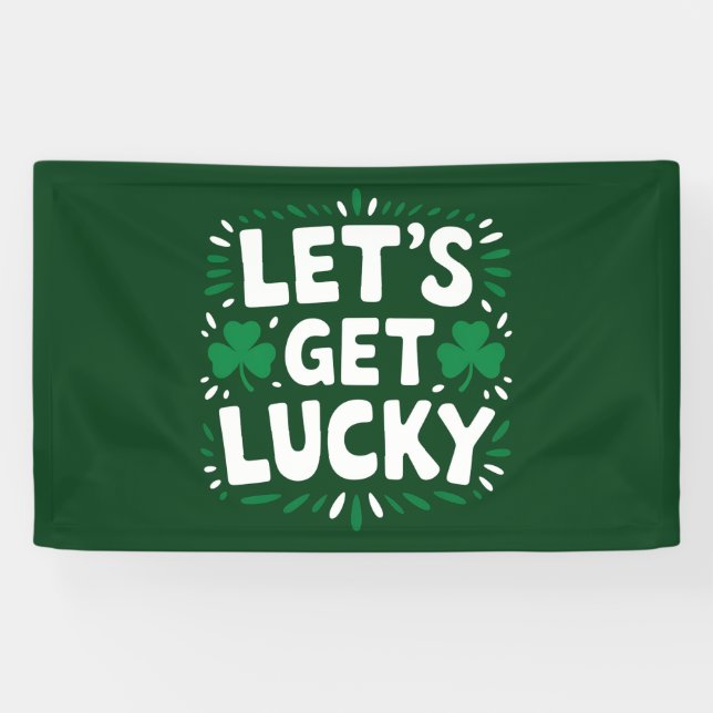 Lasst uns Glück Kleeblatt Funny St Patrick's Day h Banner (Horizontal)