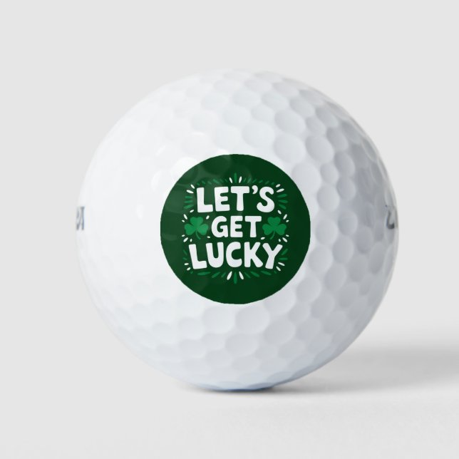 Lasst uns Glück Kleeblatt Funny St Patrick's Day h Golfball (Vorderseite)
