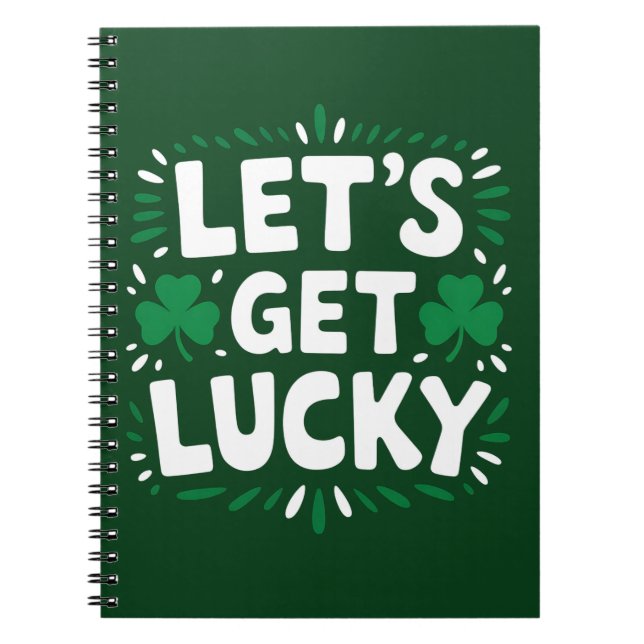 Lasst uns Glück Kleeblatt Funny St Patrick's Day h Notizblock (Vorderseite)