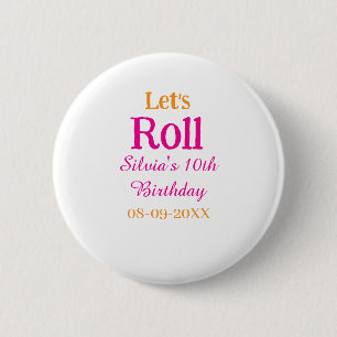 Lasst uns glücklich 10. Geburtstag hinzufügen Name Button