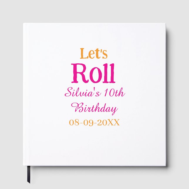 Lasst uns glücklich 10. Geburtstag hinzufügen Name Gästebuch (Vorderseite)