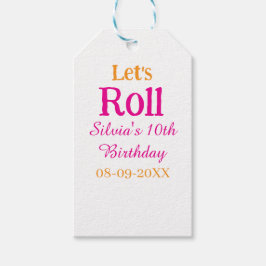 Lasst uns glücklich 10. Geburtstag hinzufügen Name Geschenkanhänger