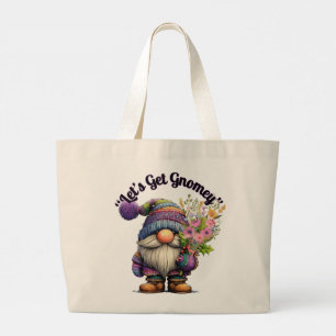 Lasst uns Gnomey-Gnom-Kunst bekommen Jumbo Stoffbeutel