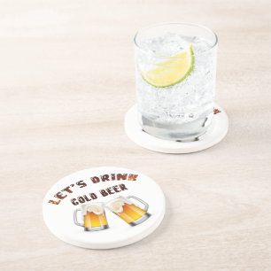 Lasst uns goldenes Bier trinken Getränkeuntersetzer