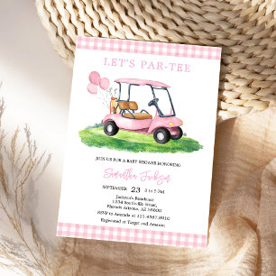 Lasst uns Golf-Baby-Party-Einladung feiern Einladung