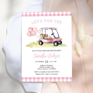 Lasst uns Golf-Baby-Party-Einladung feiern Einladung