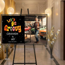 Lasst uns Groovy Männer 60. Geburtstagsfoto