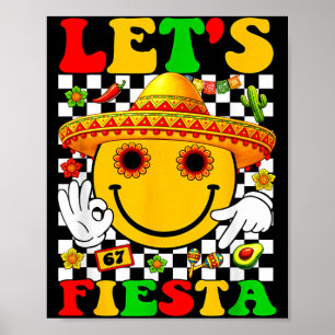 Lasst uns groovy mexikanische Jungen Mädchen Kinde Poster