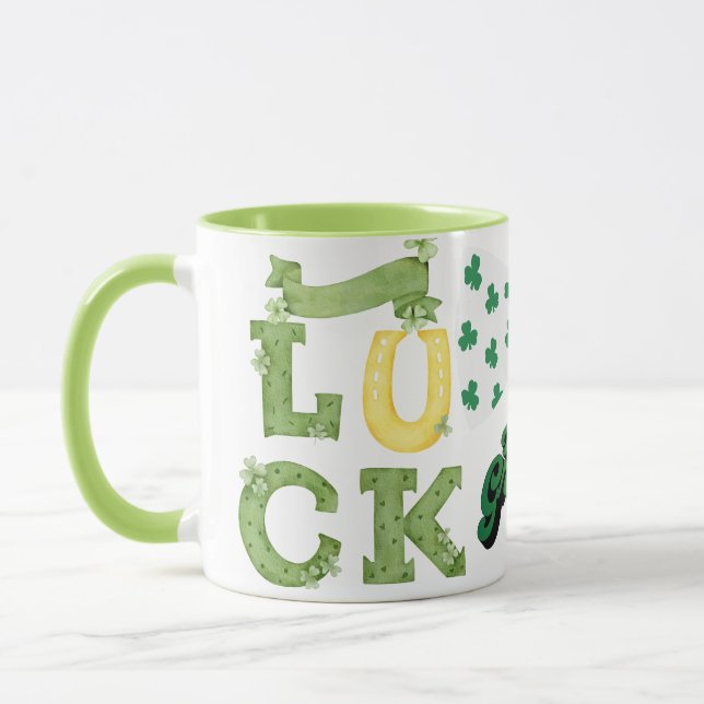 Lasst uns grün machen" Glückliche St. Patrick's Da Tasse (Links)