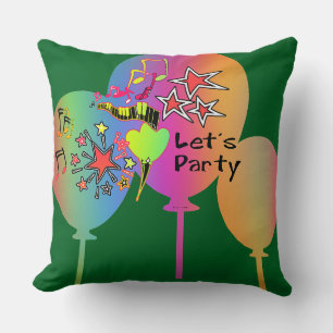 Lasst uns grüne Partydekorationen feiern Kissen