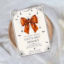 Lasst uns Grusel-Halloween Orange-Bogen Einladung