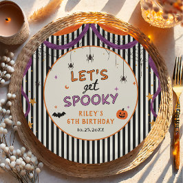 Lasst uns Grusel-Kinder-Halloween-Geburtstagsfeier Pappteller