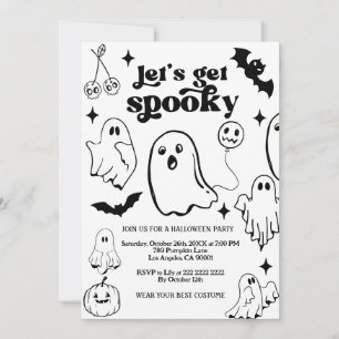 Lasst uns gruselig werden, Halloween-Party Einladung