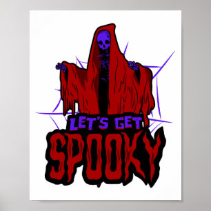 Lasst uns Gruseliges Halloween-Plakat Schreckliche Poster