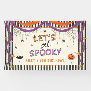 Lasst uns Gruselkinder Halloween-Geburtstagsfeier Banner