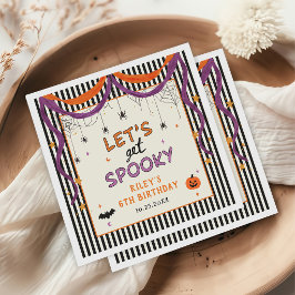 Lasst uns Gruselkinder Halloween-Geburtstagsfeier Serviette