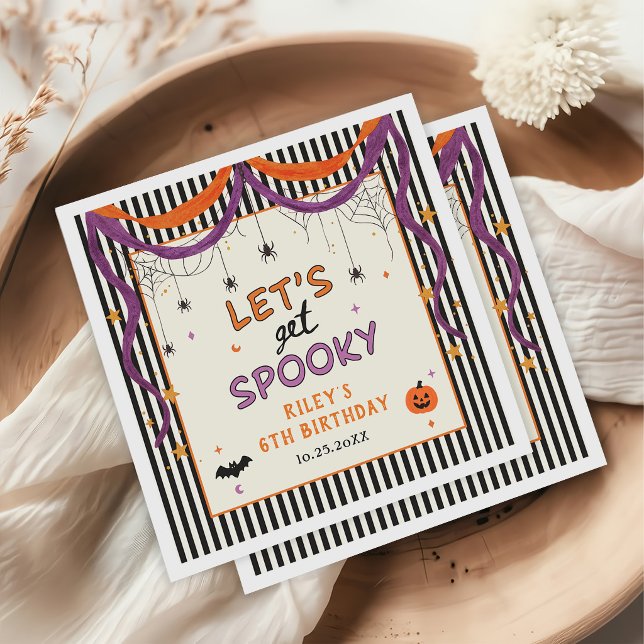 Lasst uns Gruselkinder Halloween-Geburtstagsfeier Serviette (Von Creator hochgeladen)