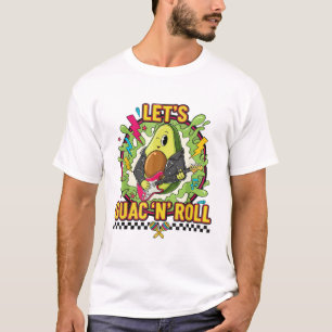 Lasst uns Guac 'n' Roll" Rocker-Avocado-T-Shirt T-Shirt