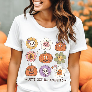 Lasst uns Hallobird Retro Halloween bekommen Tri-Blend Shirt