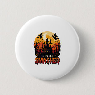 Lasst uns Halloween Halloween Schloss Hexen P zert Button