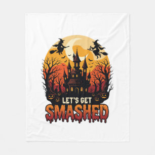 Lasst uns Halloween Spukschloss Hexen P zerquetsch Fleecedecke