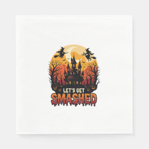 Lasst uns Halloween Spukschloss Hexen P zerquetsch Serviette