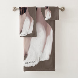 Lasst uns heute Spaß haben, St. Bernard Welpenstil Badhandtuch Set