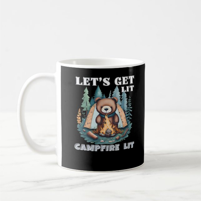 Lasst uns hingehen. Campfire Lit Classic Kaffeetasse (Links)