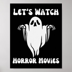 Lasst uns Horror-Filme Funny Halloween Men Wome se Poster