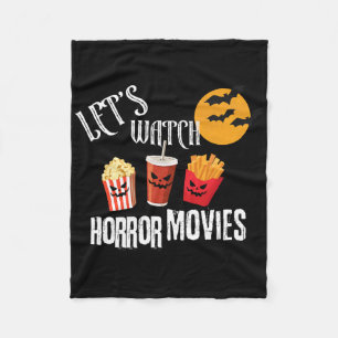 Lasst uns Horror-Filme Funny Halloween Party für Fleecedecke