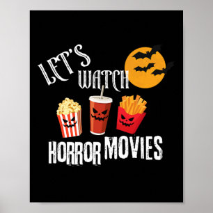 Lasst uns Horror-Filme Funny Halloween Party für Poster