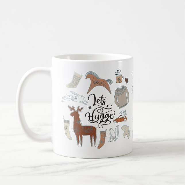 Lasst uns Hygge Nordic Weihnachten Tasse (Links)