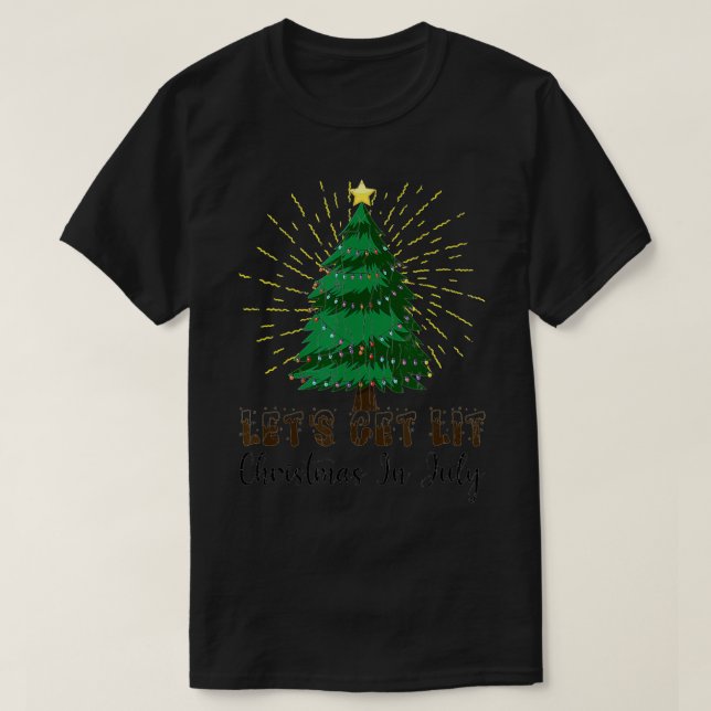 Lasst uns im Juli die sonnigen Weihnachten genieße T-Shirt (Design vorne)