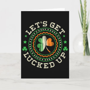 Lasst uns Irish St. Patrick's Kleeblatt Glück habe Karte