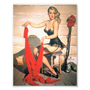Lasst uns jagen - Vintage Pin-up-Kunst Fotodruck