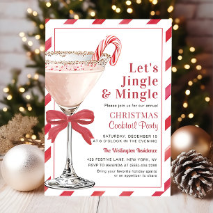 Lasst uns jingeln und uns beim Weihnachtscocktail  Einladung