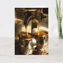Lasst uns Kaffee holen | Espresso Notecard Karte