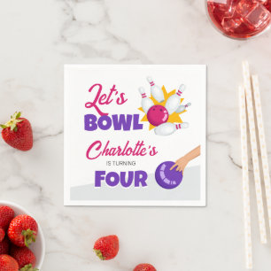 Lasst uns Kegel-Kinder-Kegel-Geburtstagsfeier bowl Serviette