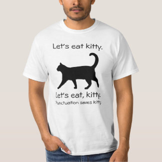 Lasst uns Kitty Funny Cat Shirt essen