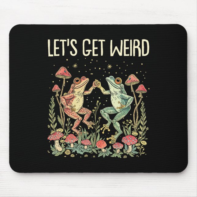 Lasst uns komische Dancing Frogs Mushrooms Funny C Mousepad (Vorne)