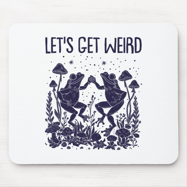 Lasst uns komische Dancing Frogs Mushrooms Funny C Mousepad (Vorne)