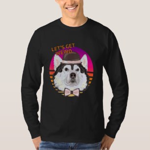 Lasst uns komisches Alaskan Malamute Husky mit Hut T-Shirt