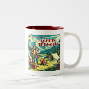 Lasst uns lernen, wie man im Camping Holz Kacke Zweifarbige Tasse