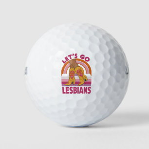 Lasst uns Lesben LGBTQ Pride Monat Cowgirl gehen Golfball
