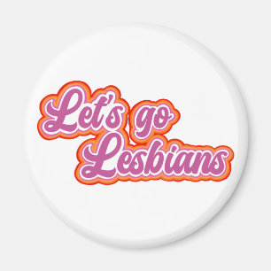 Lasst uns Lesbians Magnet (Urban Retro Schriftart)