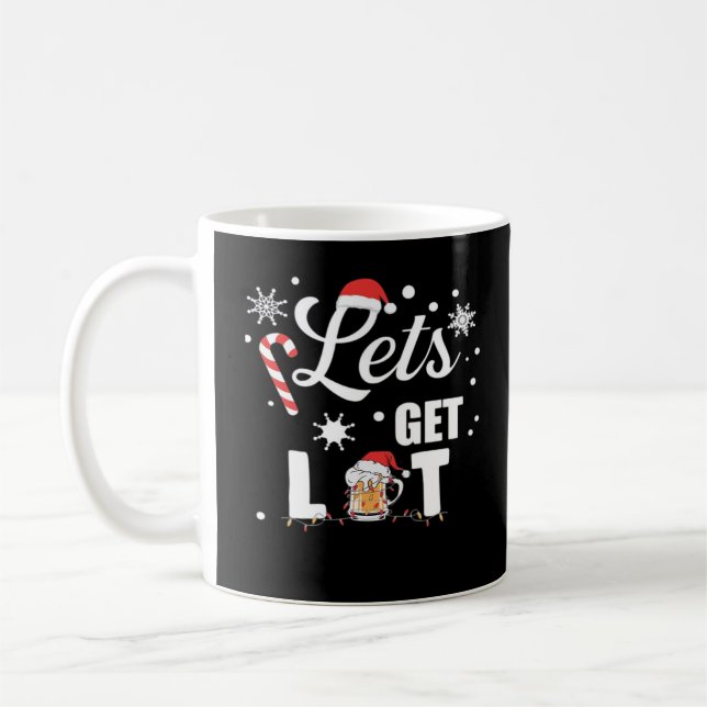Lasst uns Lit Adult Funny Weihnachten Essentia Wei Kaffeetasse (Links)