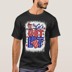 Lasst uns Lit American Flag Feuerwerk 4. Juli beko T-Shirt