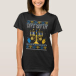 Lasst uns Lit Chanukah Hanukkah Funny Christmas Ug T-Shirt<br><div class="desc">Lasst uns Lit Chanukah Hanukkah Funny Christmas Ugly Sweater_3 erhalten</div>