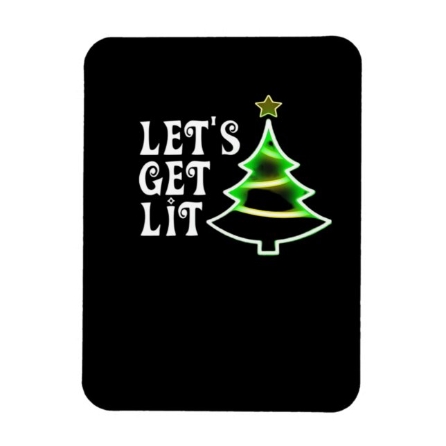 Lasst uns Lit Design Adult Funny Christmas Essenti Magnet (Vertikal)